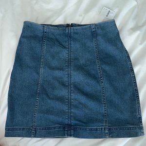 Free people stretchy denim skirt